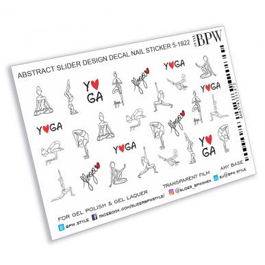 Decal nail sticker Yoga practice