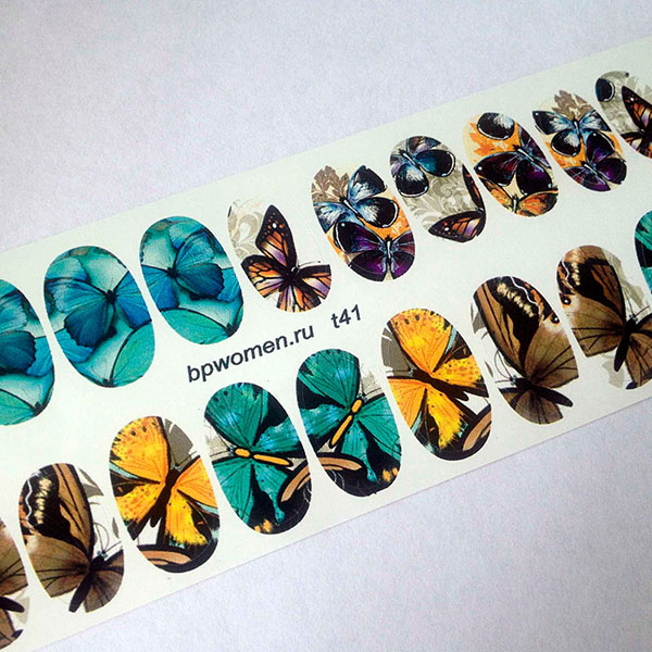Nail wrap Butterflies