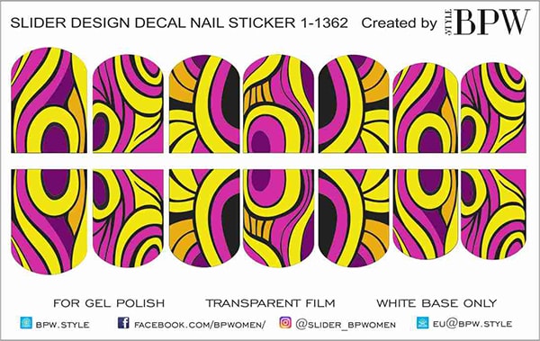 Decal nail sticker Bright abstract