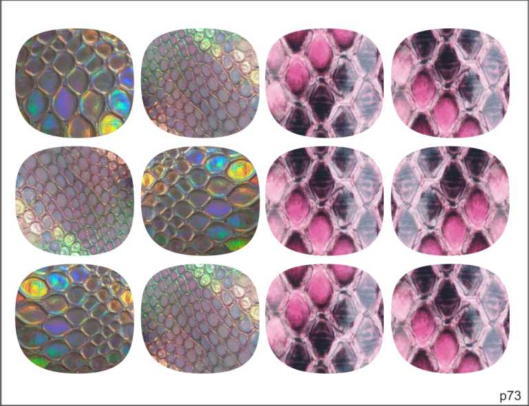 Decal nail stickers Pink snake
