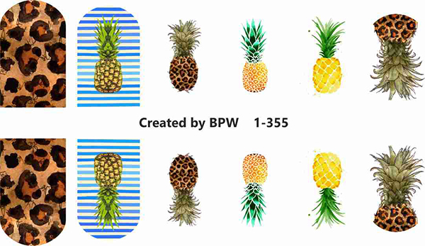 Decal nail sticker Pineapples