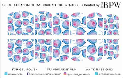 Decal nail sticker Color leaves