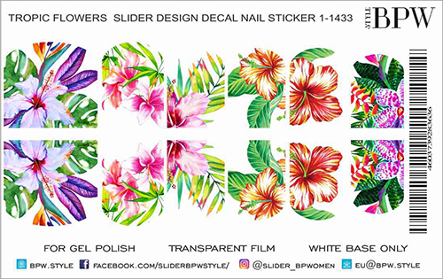 Decal nail sticker Tropic