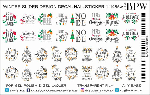 Decal nail sticker Merry Christmas