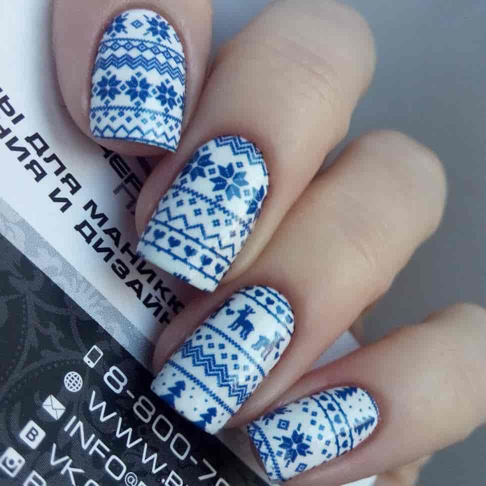 Decal nail sticker Winter with deers