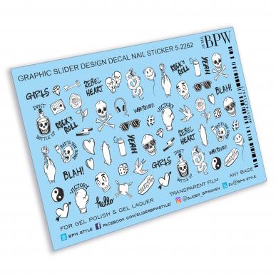 Decal nail sticker Mix with graphic elements