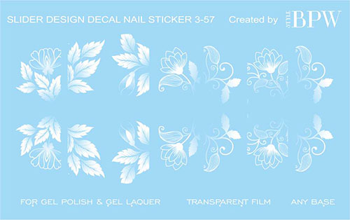 Decal nail sticker Flowers & Leaves