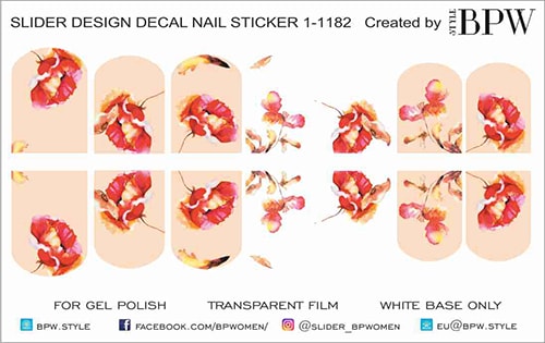Decal sticker Watercolor poppy