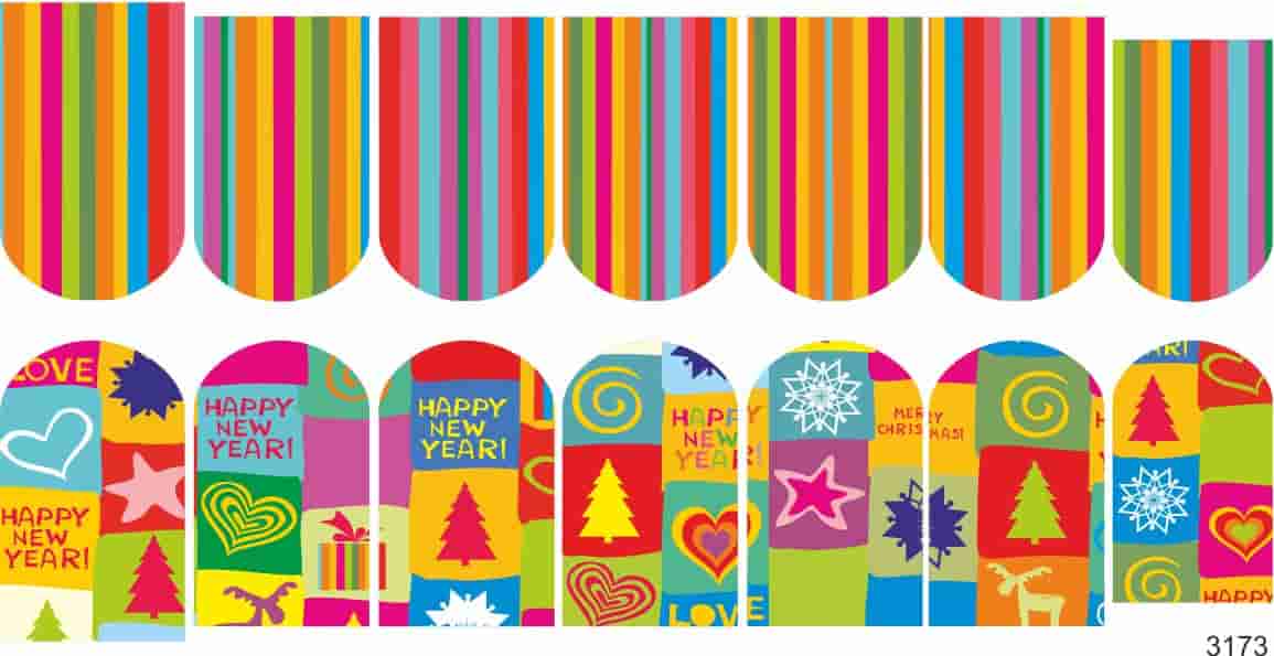 Decal nail sticker Bright Christmas