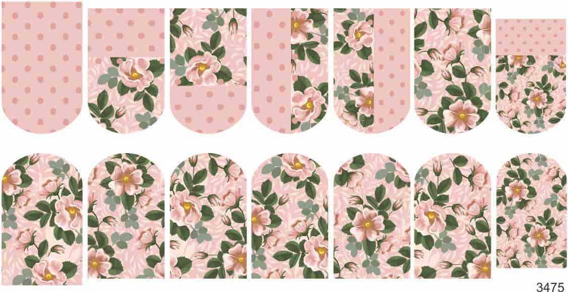 Decal sticker Pattern with flowers