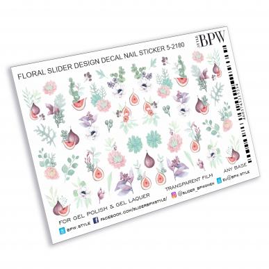 Decal nail sticker Figs with leaves