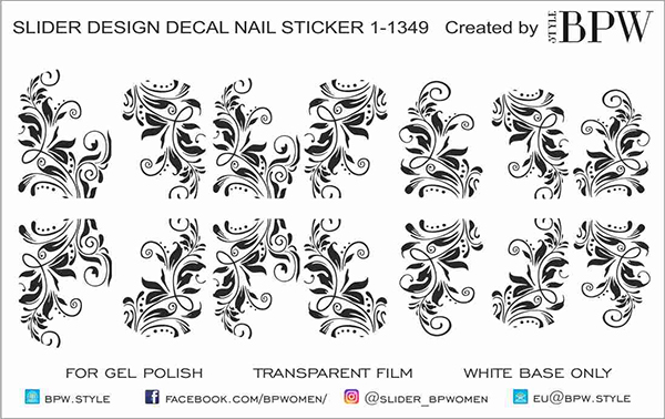 Decal nail sticker Graphic tracery