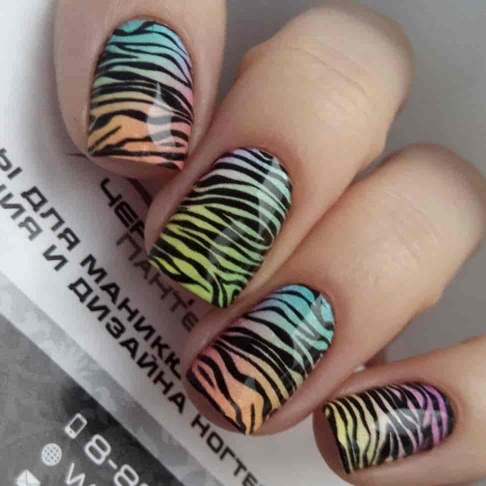 Decal nail sticker Rainbow skin