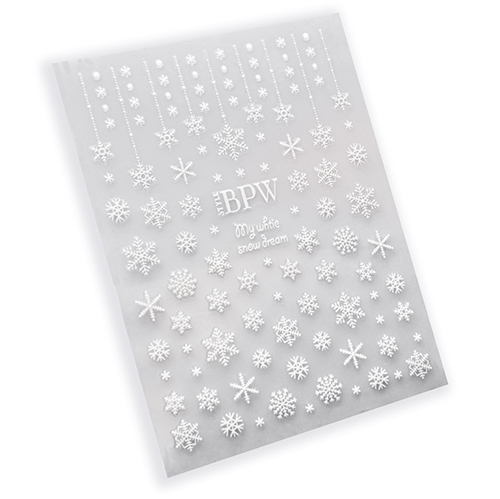 Nail stickers White snowflakes