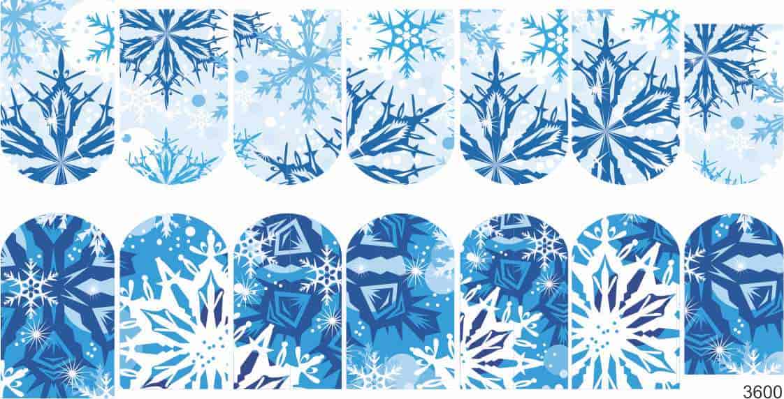 Decal sticker Blue snowflakes
