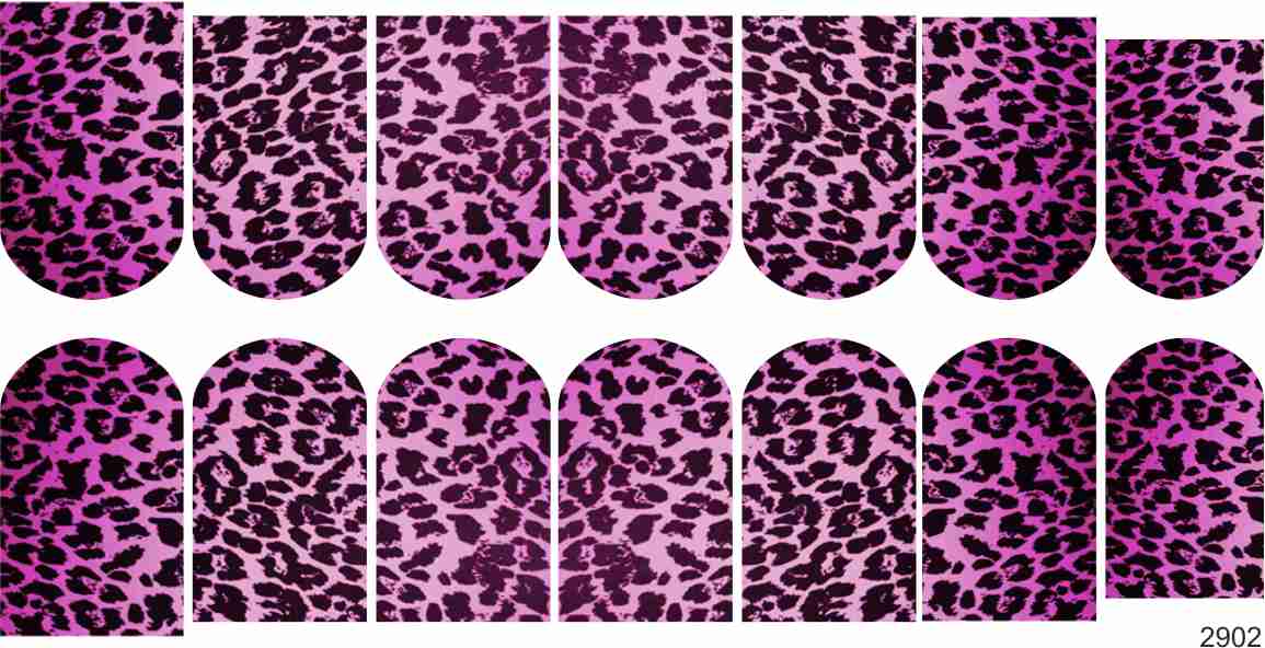 Decal nail sticker Purple leopard