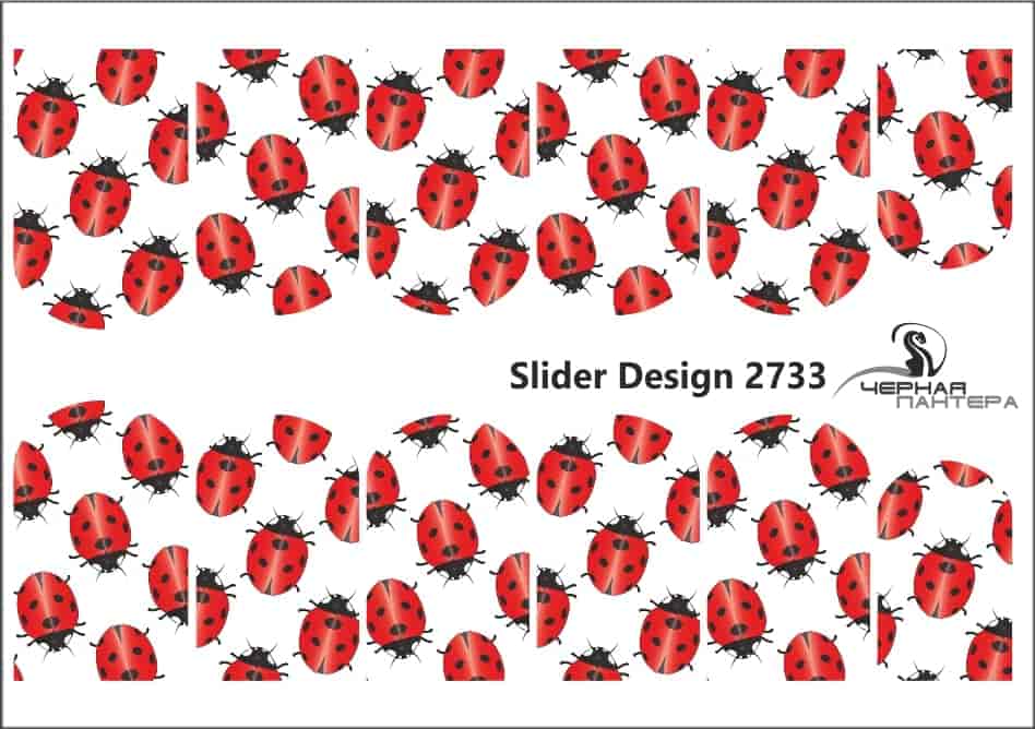 Decal nail sticker Ladybugs