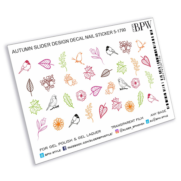 Decal nail sticker Autumn stamps