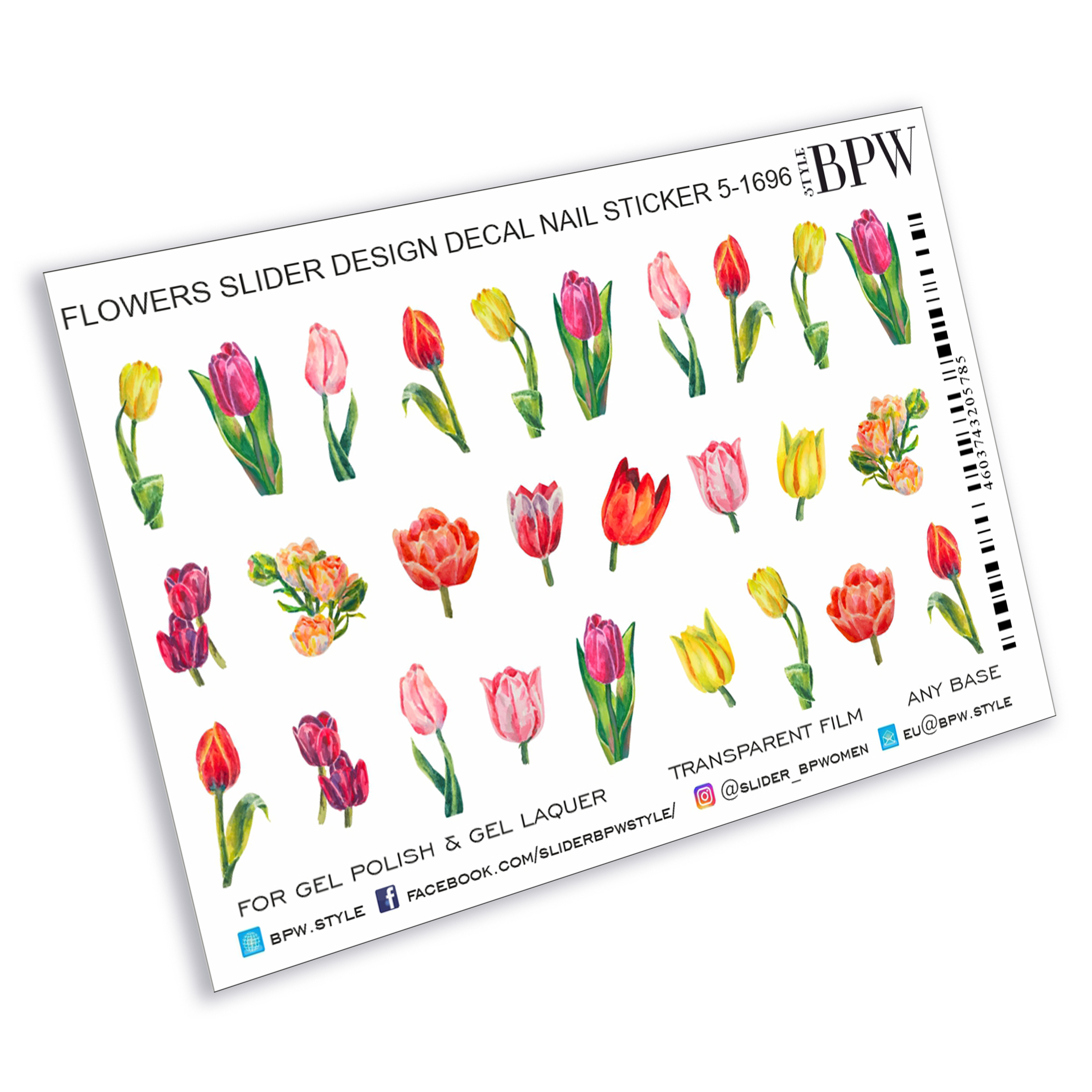 Decal nail sticker Tulips