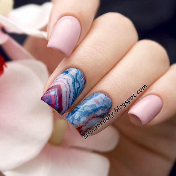 Decal nail sticker Pink stone