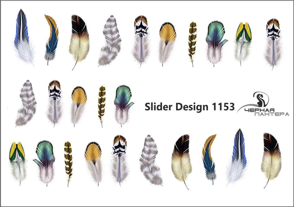 Decal nail sticker Feathers
