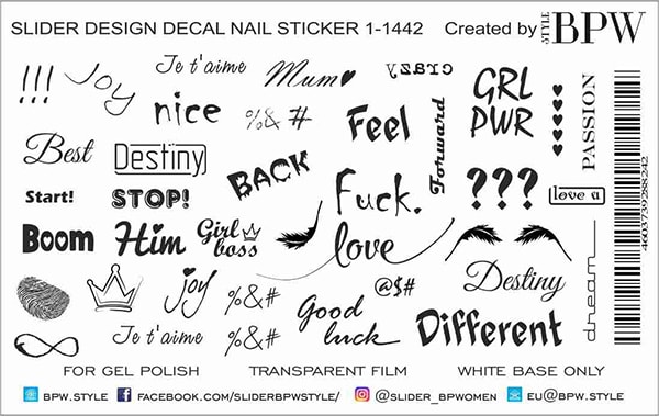 Decal nail sticker Quotes