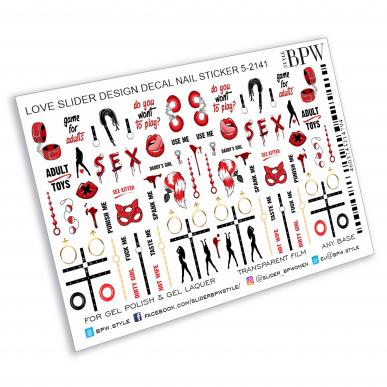 Decal nail sticker Game for adults