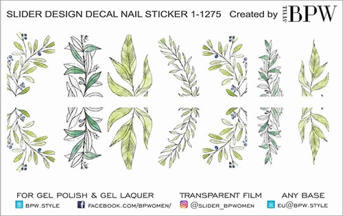 Decal nail sticker Plants