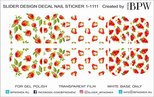 Decal sticker Strawberry