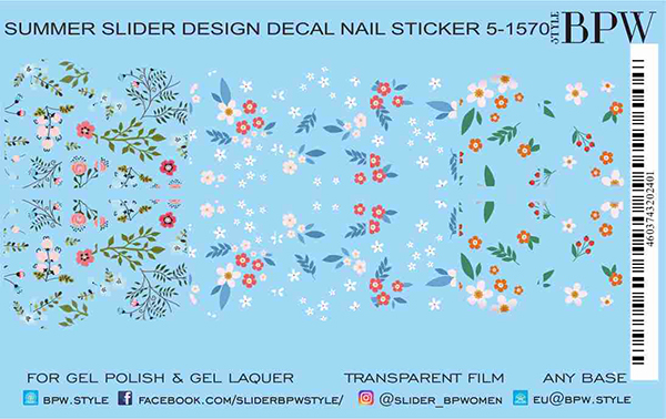 Decal nail sticke Little flowers