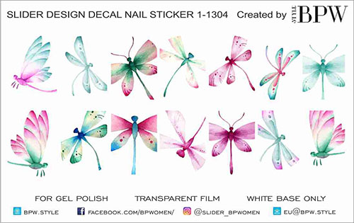 Decal nail sticker Butterflies