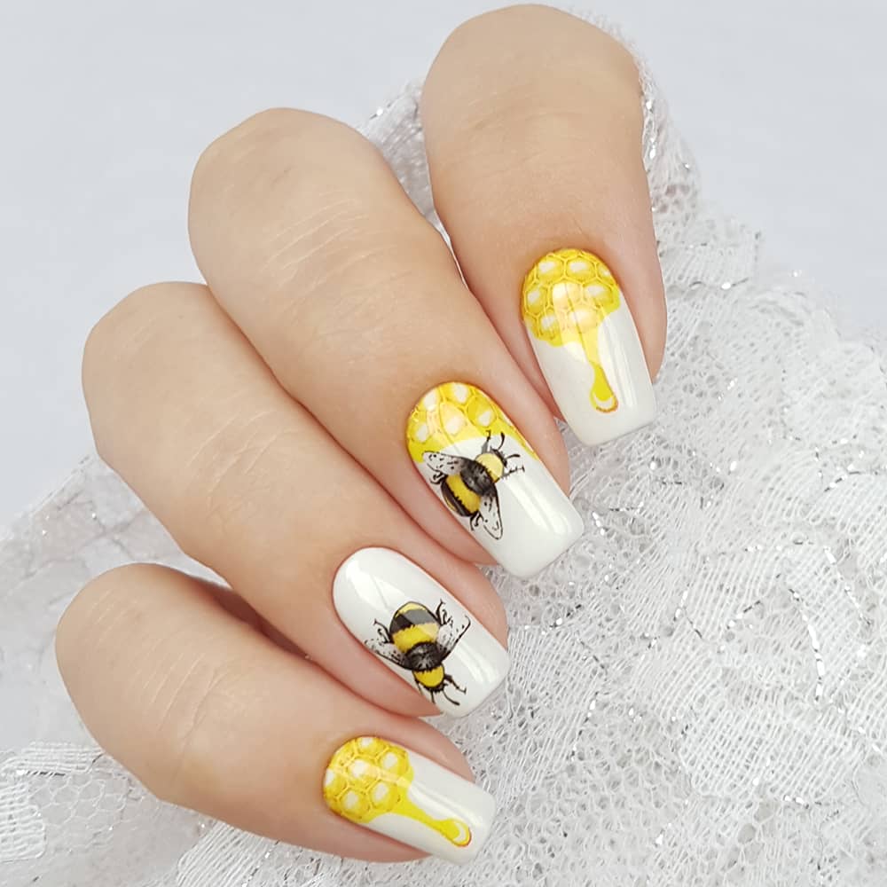 Decal nail sticker Bees