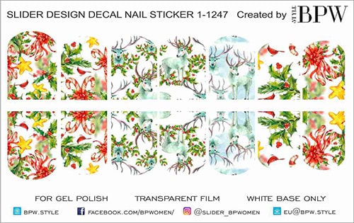Decal nail sticker Christmas mix