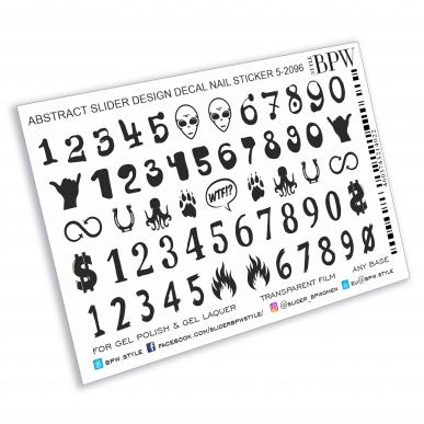 Decal nail sticker Numbers 2