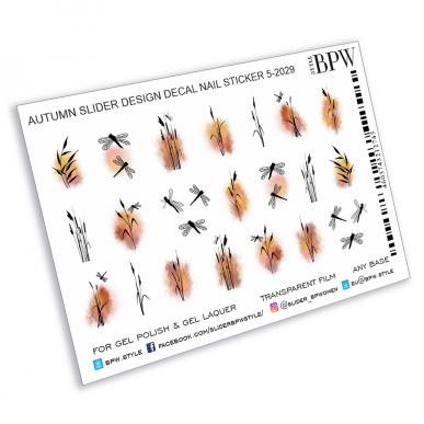 Decal nail sticker Dragonflies in the autumn
