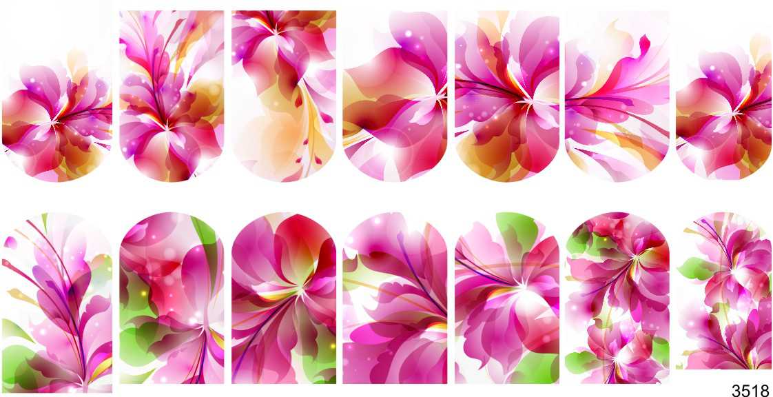 Decal sticker Abstract flowers