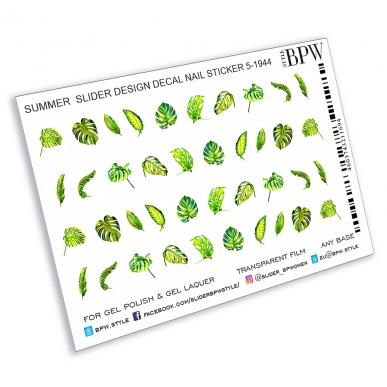Decal nail sticker Tropic leaves monstera