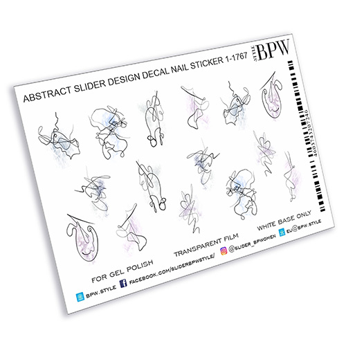 Decal nail sticker Abstract lines