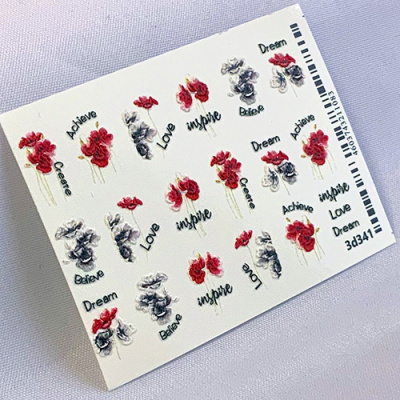 Decal sticker 3D Poppies