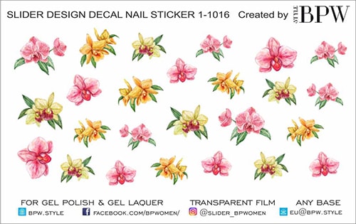 Decal nail sticker Orchids