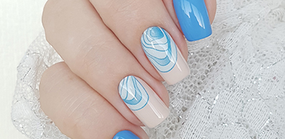 Cornflower manicure