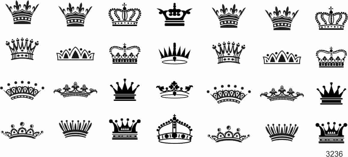 Decal nail sticker Graphic crowns
