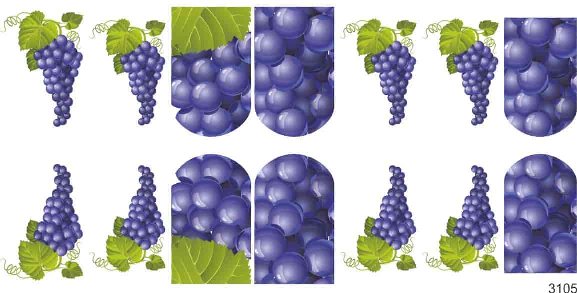 Decal nail sticker Grapes