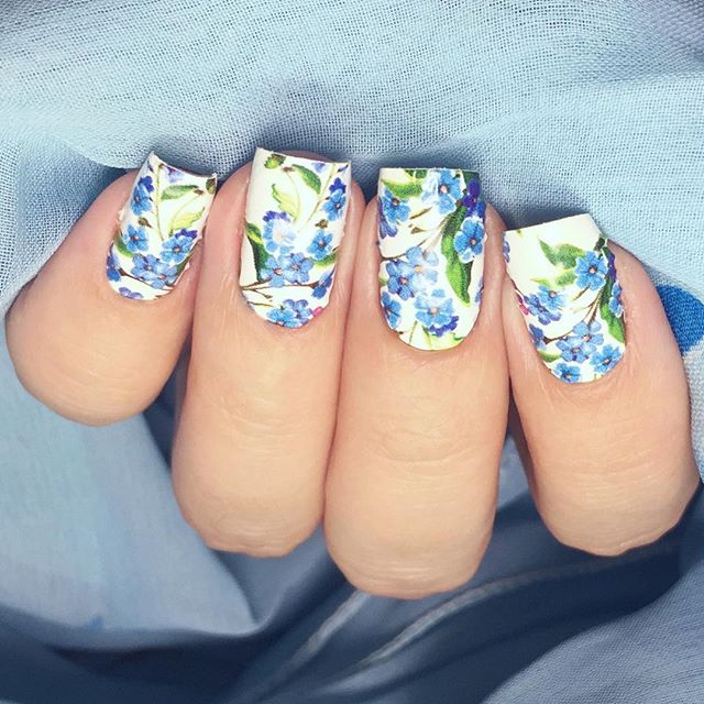 Nail wrap Summer flowers