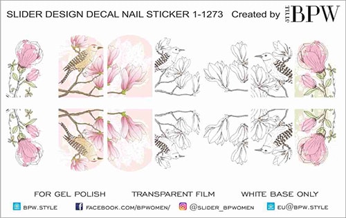 Decal nail sticker Spring coloring
