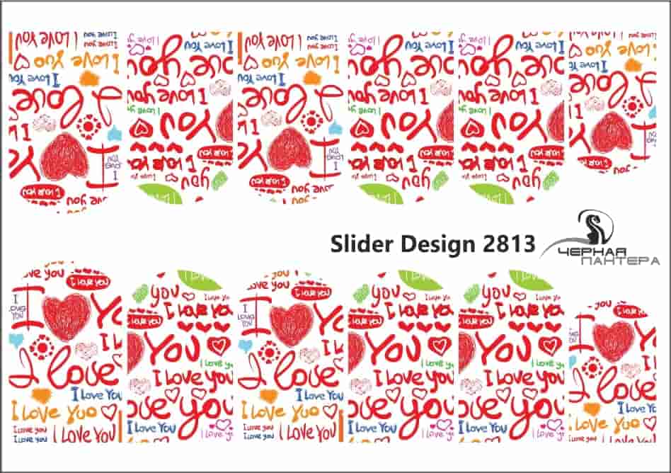 Decal nail sticker Love letter