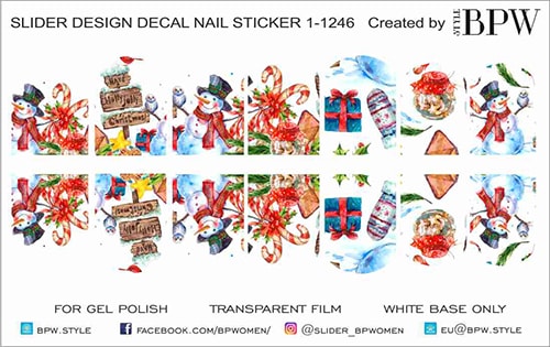 Decal nail sticker Christmas mix