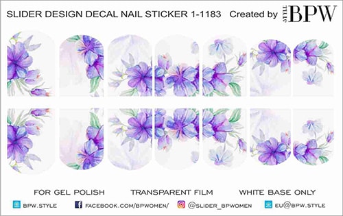 Decal sticker Blue flowers