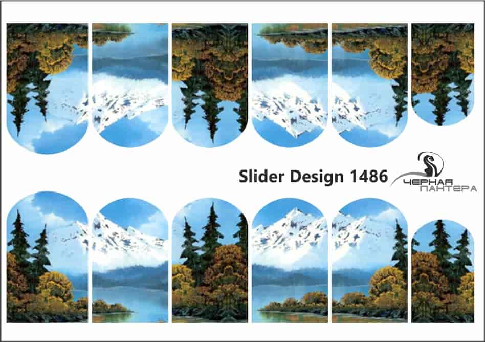 Decal nail sticker Mountain landscape