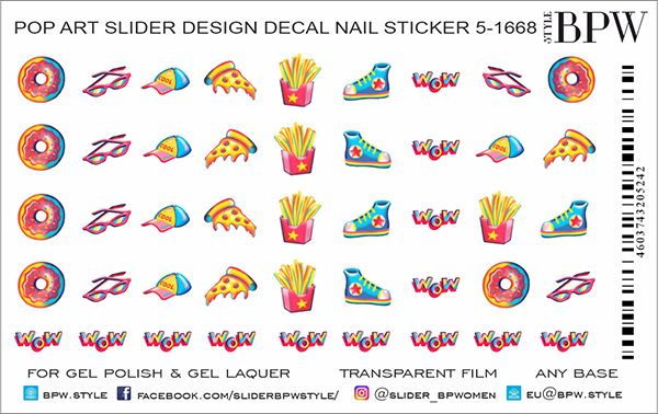 Decal nail sticker Pop Art 9